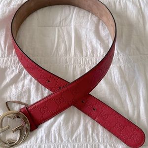 Gucci signature belt (Red)